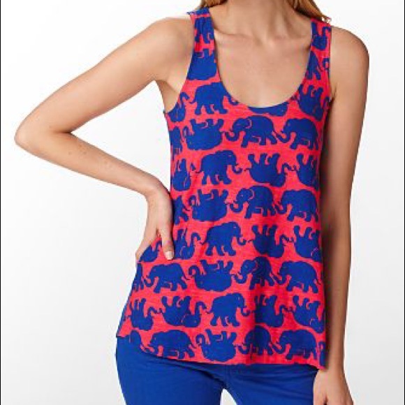 Lilly Pulitzer Tops - Lilly Pulitzer Kissy Pink Tusk in Sun Hart Top